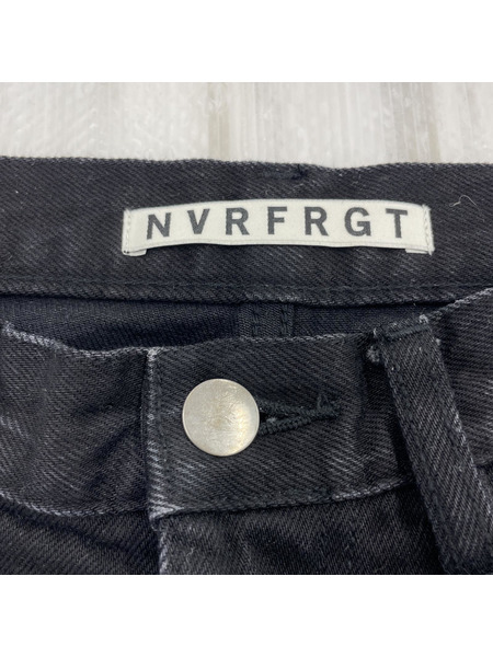 NVRFRGT 3D Twisted Wide Leg Jeans /ブラック