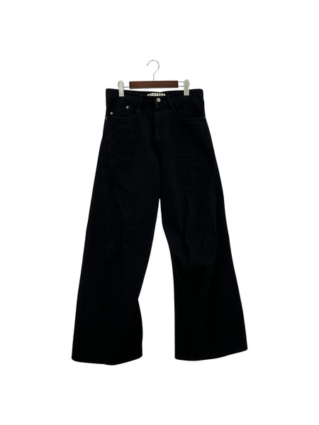 NVRFRGT 3D Twisted Wide Leg Jeans /ブラック