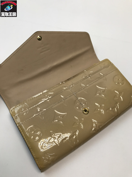 LOUIS VUITTON ルイヴィトン LV M91523 ヴェルニ ポルトフォイユサラ リングウォレット 長財布 イエロー