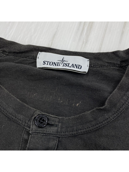 STONE ISLAND ヘンリーネックLSカットソー グレー系