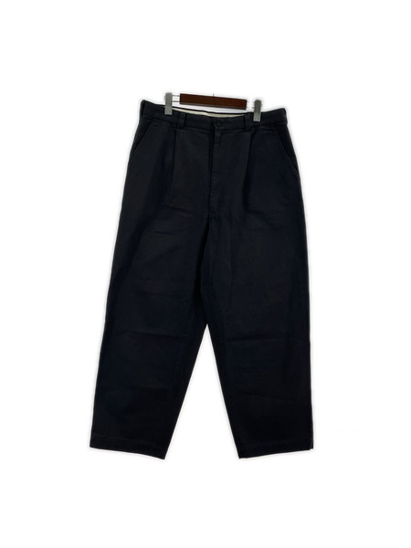 COMME des GARCONS HOMME 22AW 1タック コットンチノクロストラウザー L チャコール