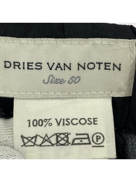 DRIES VAN NOTEN 16ss マリリンモンロー ビスコースパンツ 50 ブラック