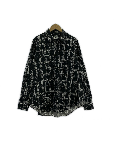 BLACK COMME des GARCONS 長袖シャツ 1B-B009 AD2018 白黒 L[値下]