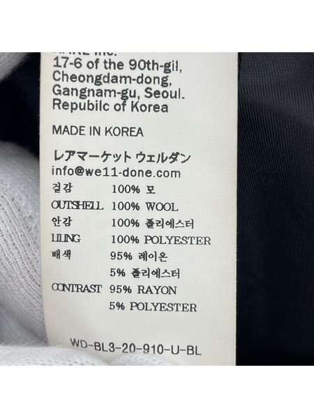 長袖シャツ WE11DONE Blue WD Check Wool Shirt (M)