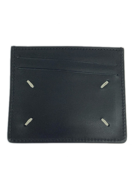 MAISON MARGIELA コンパクトウォレット ロゴ型押シ レザーカードケース BLK