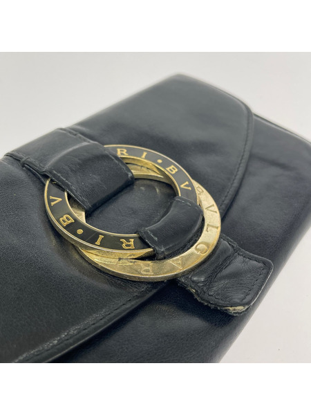 長財布 BVLGARI チャンドラ ダブルサークル レザーウォレット