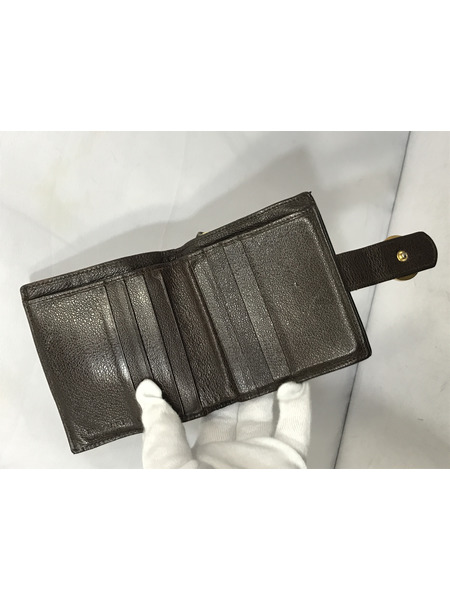 コンパクトウォレット BVLGARI グレインレザー 財布