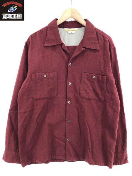 TENDERLOIN T-WOOL SHT オープンカラー ウール シャツ 赤(M)[値下