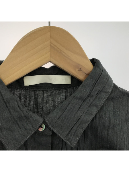 evam eva linen gradation shirt 　M　E251 T136