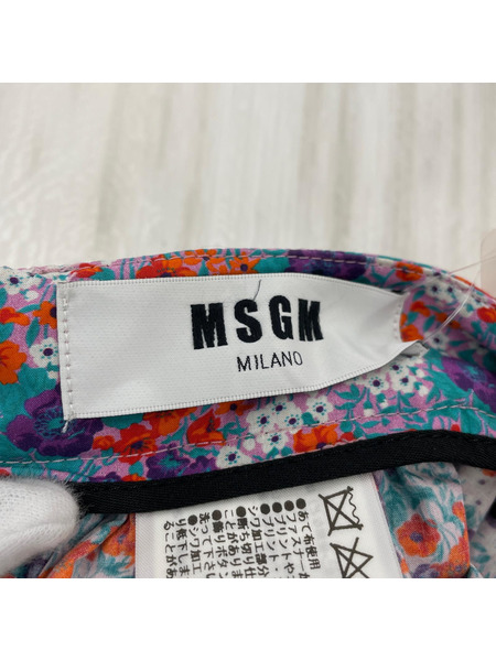 MSGM ミニスカート プリーツ 花柄