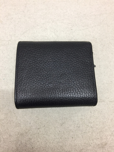GUCCI/598587 GGマーモント 二つ折り財布 カーフ レザー/黒[値下]