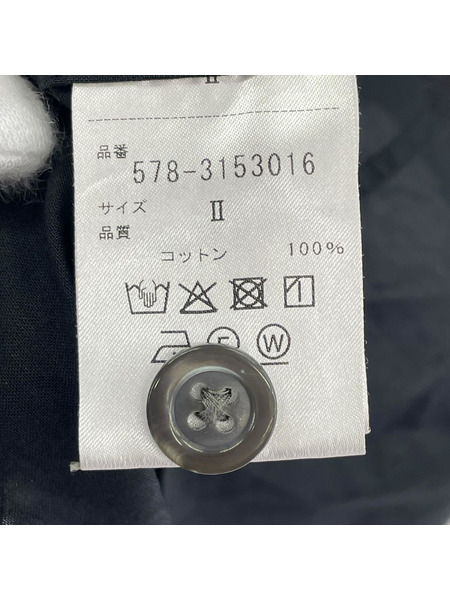 MARGARET HOWELL 長袖シャツ 23SS COTTON VOILE L/Sシャツ ブラック (Ⅱ)