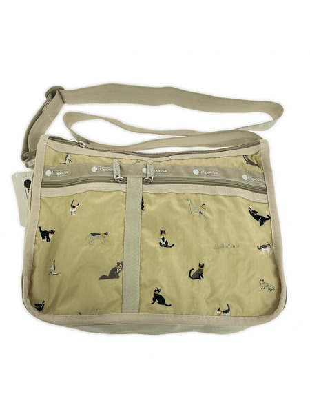 LeSportsac ショルダーバッグ 猫刺繍 ミニポーチ付キ