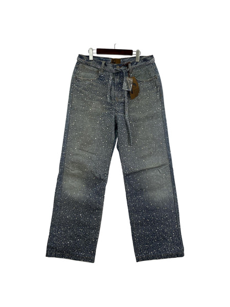 Birth of Royal Child 3D Printing Washed Full Diamond Denim