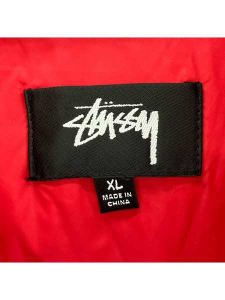 STUSSY ダウンジャケット Recycled Nylon Down Puffer 赤 (XL)