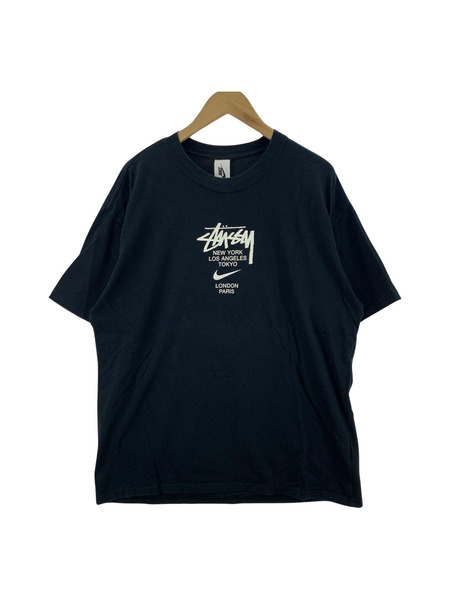 NIKE×STUSSY フロントプリントカットソー 黒 L