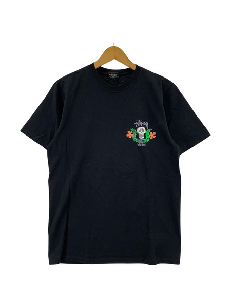 STUSSY　スカルフラワーTシャツ