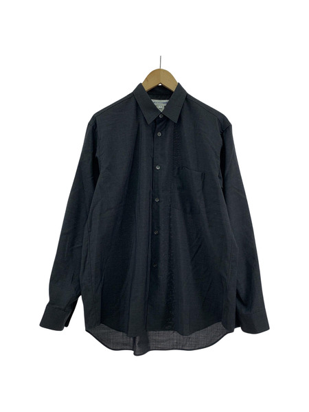 COMME des GARCONS SHIRT ウールレーヨンLSシャツ S ブラック