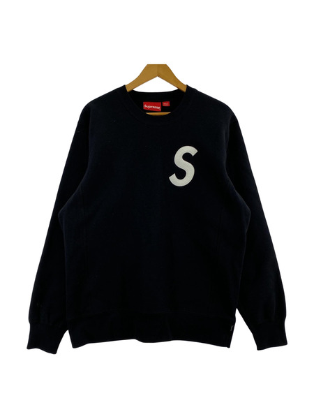 Supreme Sロゴ 刺繍 スウエット トレーナー (M)BLK