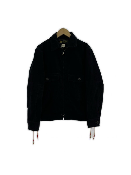 OLD JOE & CO. ジャケット レースアップ バック刺繍 コーデュロイジャケット ブラック
