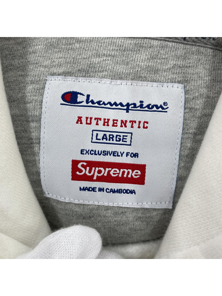 Supreme×CHAMPION 17AW STACKED C HOODED SWEATSHIRT L