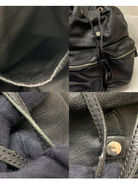 COACH レザーリュック BLK F72305 本体のみ ダメージあり コーチ リュックサック バックパック 