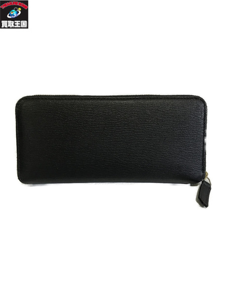 L'Arcobaleno ゴートレザー ラウンドファスナー