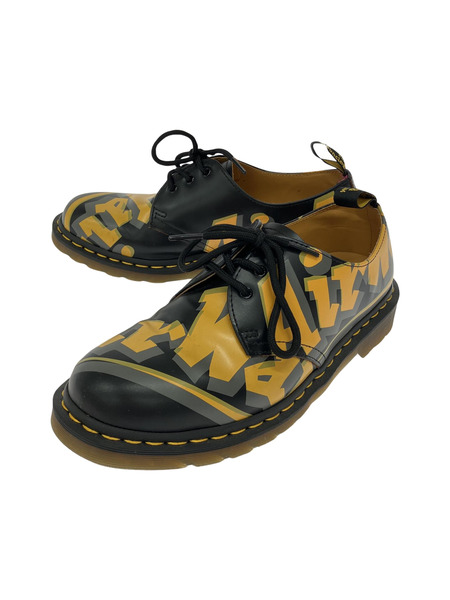 Dr.Martens 3ホールレザーシューズ BLACK+MULTI (UK8) 31095038