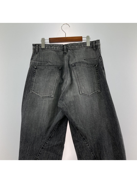 NVRFRGT 3D Twisted Wide Leg Jeans /グレー