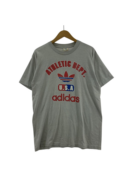 80s adidas s/s tee グレー