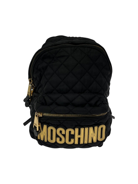 MOSCHINO キルティングナイロンミニバッグ BLK