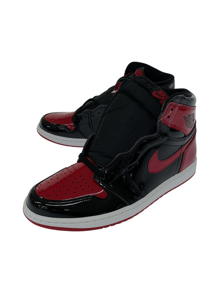 NIKE AIR JORDAN 1 RETRO HIGH OG Patent Bred 555088-063 28cm