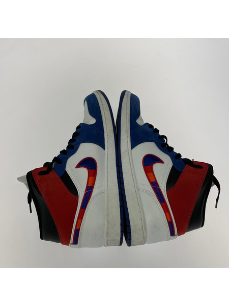 NIKE スニーカー IR JORDAN 1 MID 白青赤 (28.5cm)