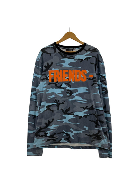 VLONE CAMO LONG T-SHIRTS (M) ブルー系[値下]