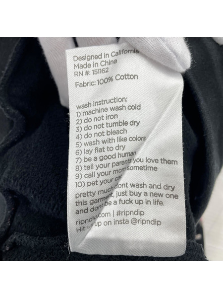 RIP N DIP パンツ 総柄 黒(L)