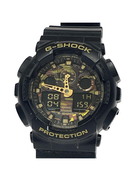 CASIO G-SHOCK QZ時計 デジアナ カモ柄 ラバー GA-100CF｜商品番号：2100224171826 -  買取王国ONLINESTORE