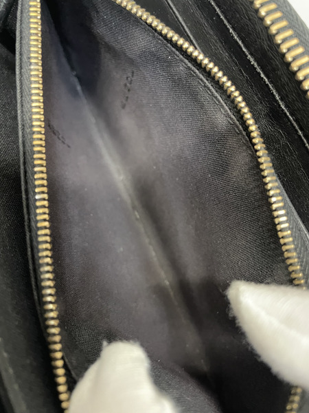 FENDI モンスター バグズアイ ラウンドジップウォレット ブラック