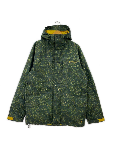 Columbia ジャケット 総柄ナイロンジャケット 緑系 (L)