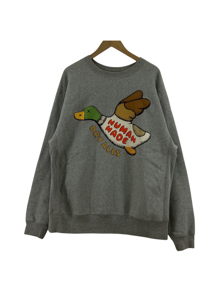 HUMAN MADE×KAWS SweatShirt ♯2 プリントスウェット XXL グレー