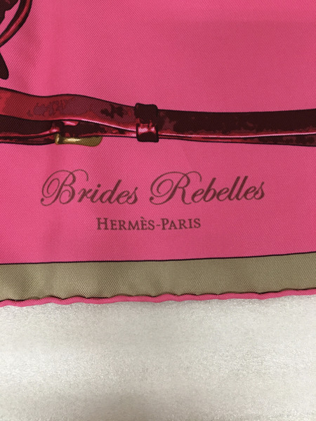 HERMES BRIDES REBELLES　スカーフ ピンク