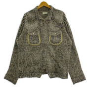STEAF PELT KNIT SHIRTS ニットジップシャツ グレー L