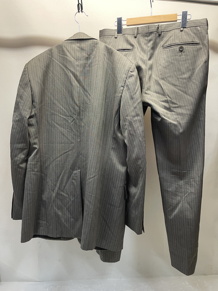 GUCCI ストライプセットアップスーツ グレー