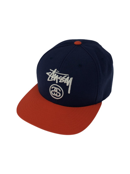 STUSSY　BBキャップ 紺×オレンジ