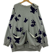 パーカー RANDY ERNST BIG POCKET HOODIE グレー 2