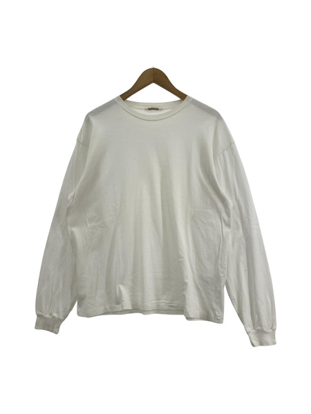 AURALEE A9SP01GT LUSTER PLAITING L/S TEE 白 サイズ4[値下]