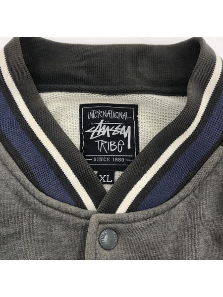 STUSSY 00s/スウェットスタジャン/XL