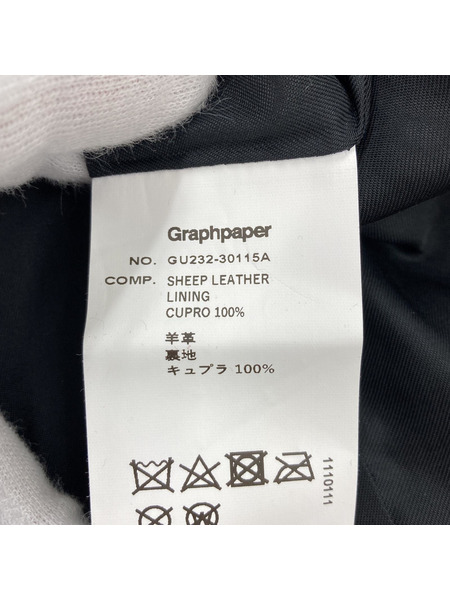 graphpaper Sheep Leather Single Riders Jacket 2 ブラック