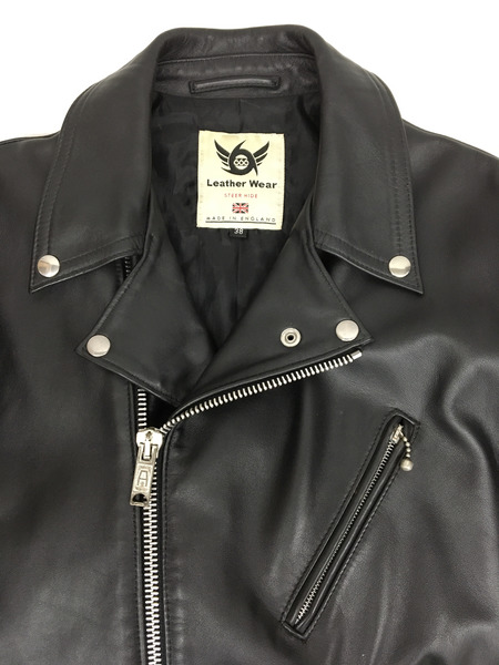666 レザージャケット サイクロンタイプ フロントフラップ ダブルライダースジャケット LJM-8 (38)