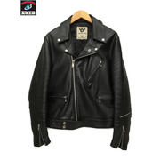 666 レザージャケット サイクロンタイプ フロントフラップ ダブルライダースジャケット LJM-8 (38)