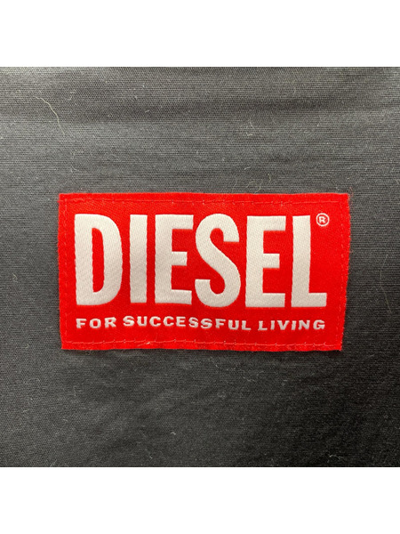 DIESEL J-ANTIL 加工 PUレザー フーデッドブルゾン 46 ブラック